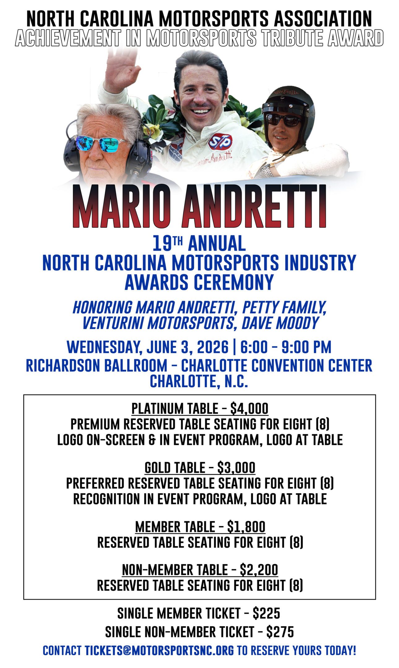 All Pricing with Event Info and Andretti Graphic