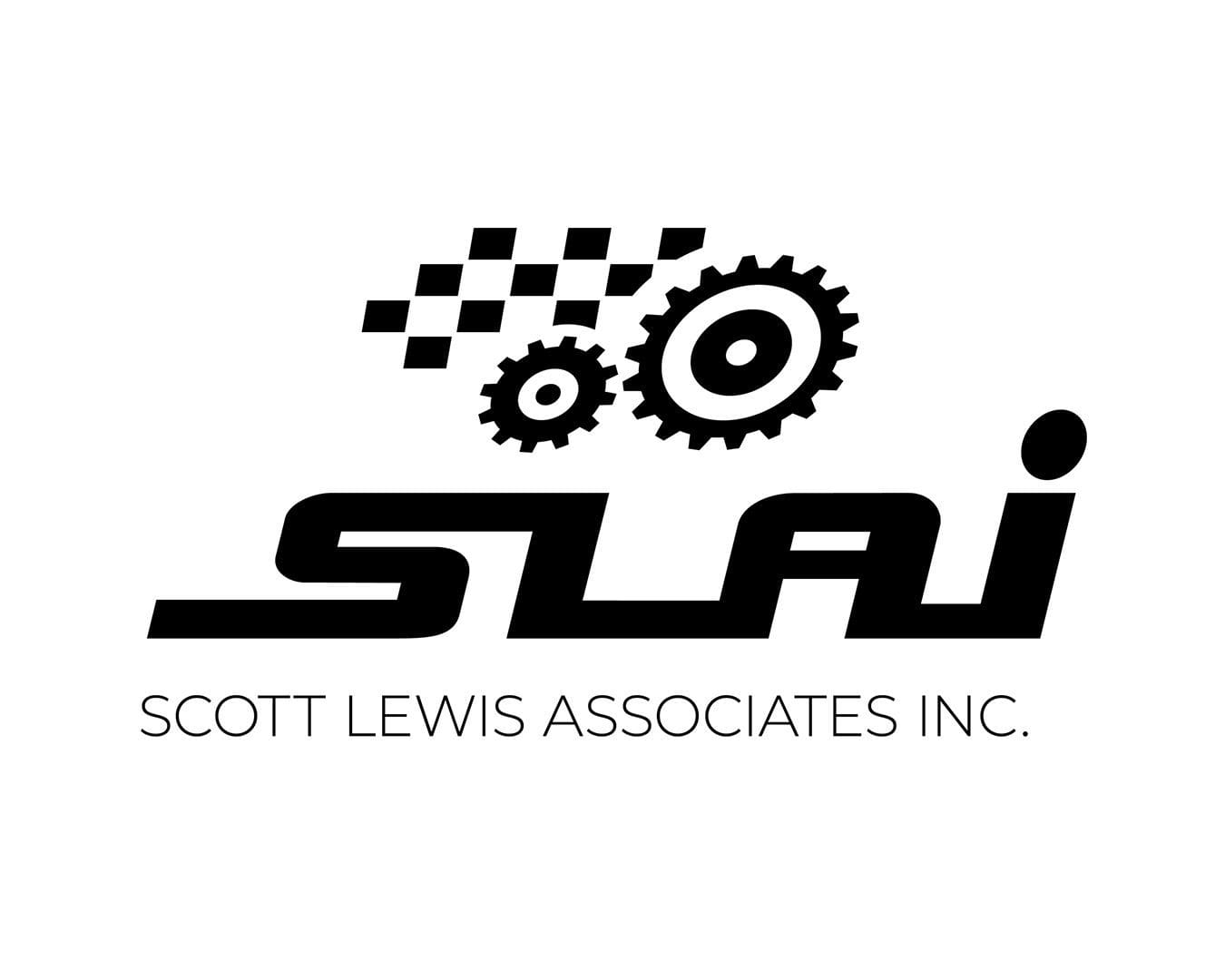 Stylized SLAI logo with gears and text
